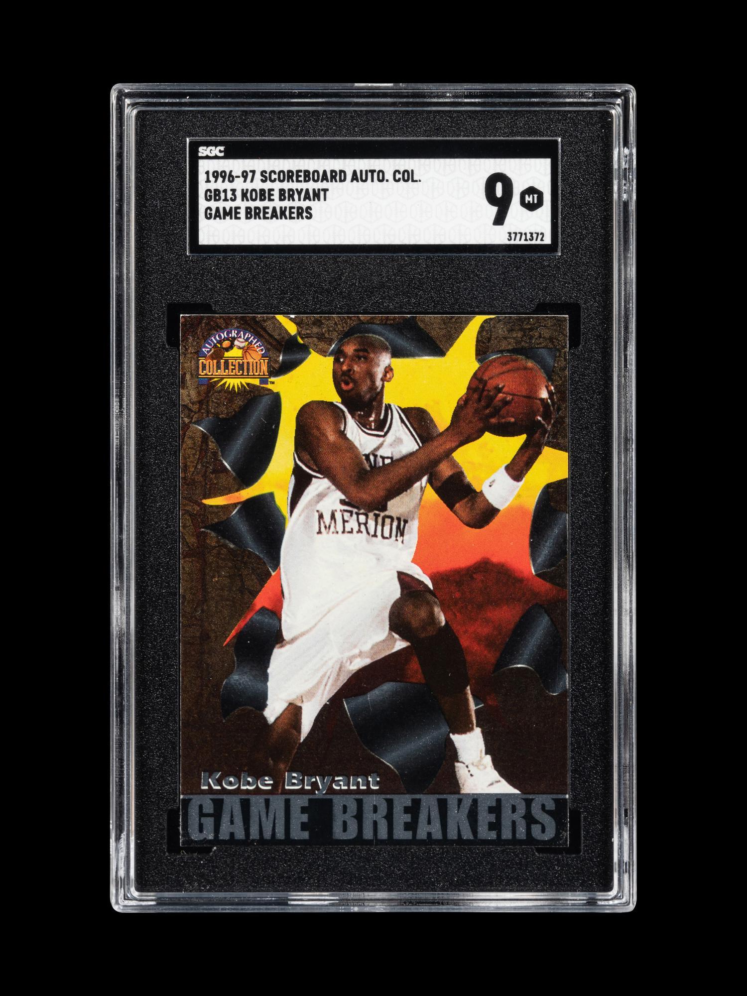 A Group of 1996-97 Score Board Autographed Collection Game Breakers Kobe Bryant Rookie Basketball Cards No. GB13 (SGC 10 GEM MINT, SGC 9 MINT)