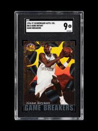 A Group of 1996-97 Score Board Autographed Collection Game Breakers Kobe Bryant Rookie Basketball Cards No. GB13 (SGC 10 GEM MINT, SGC 9 MINT)