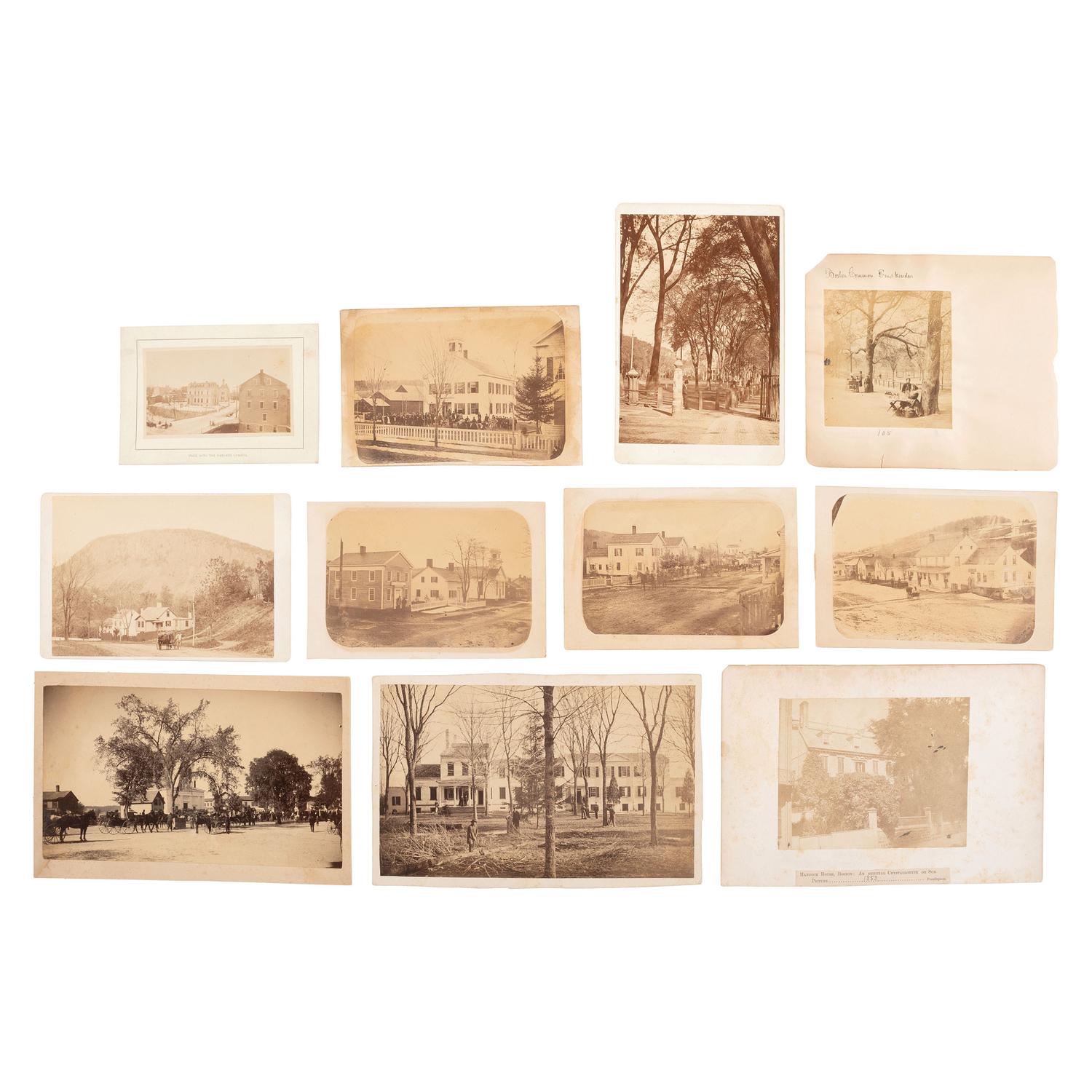 [Early Photography] American Cities and Towns Documented in approx. 100 photographs, incl. Boston