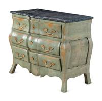 An Italian Painted Faux Marble-Top Commode