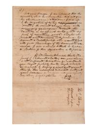 [ENSLAVEMENT]. Lawyer's letter outlining case against men accused of assaulting enslaved persons.