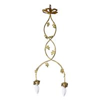 A Gilt Bronze Light Fixture 14" W x 7" D x 36" H — France, Early 20th Century