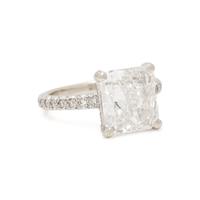 RADIANT CUT DIAMOND AND DIAMOND RING