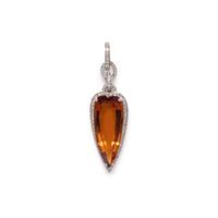 CITRINE AND DIAMOND PENDANT