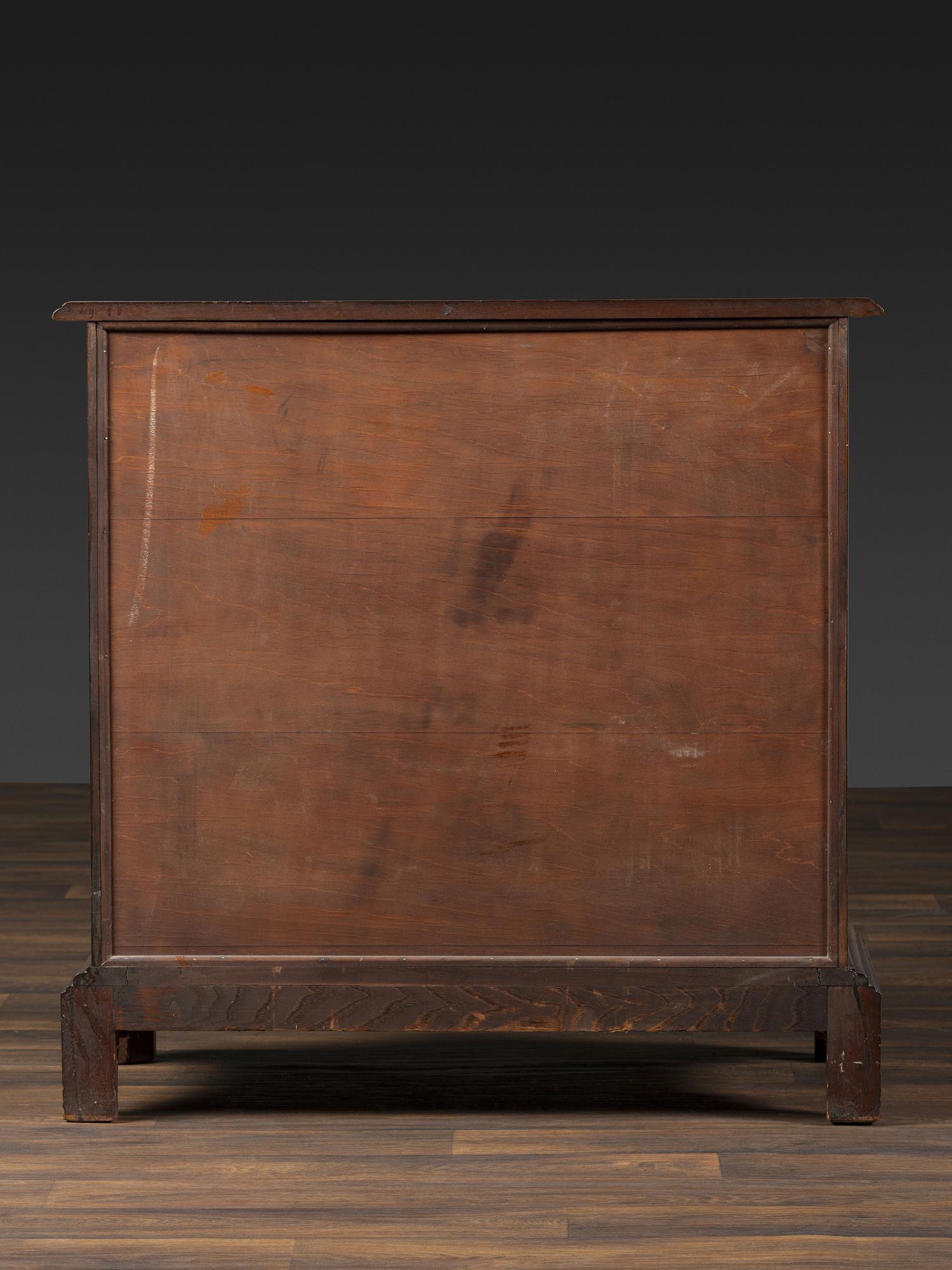 A Chippendale Style Mahogany Block-Front Chest of Drawers