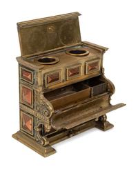Two Piano-Form Inkwells and an English Silver Letterbox Inkwell