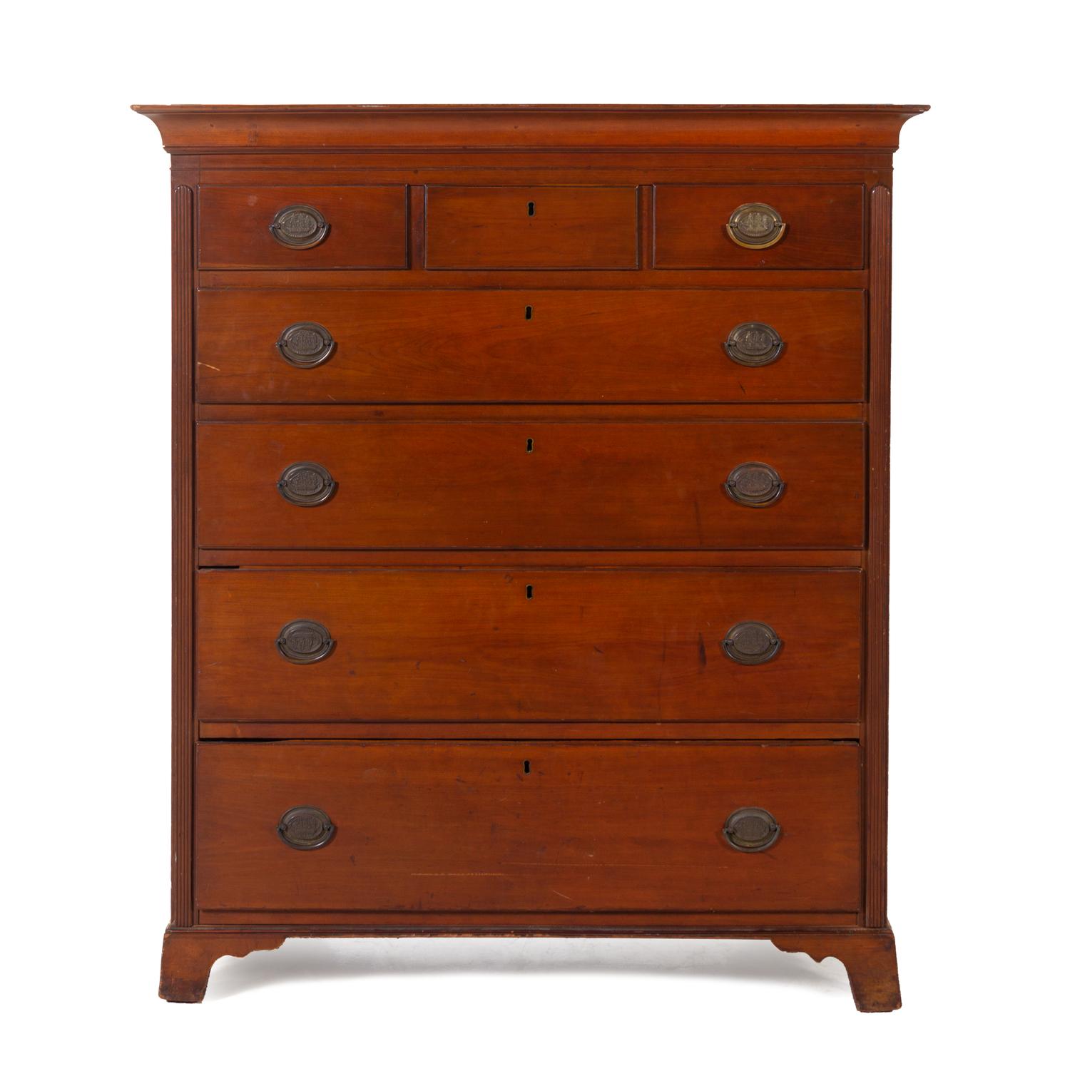An American Tall Chest of Drawers — 19th Century