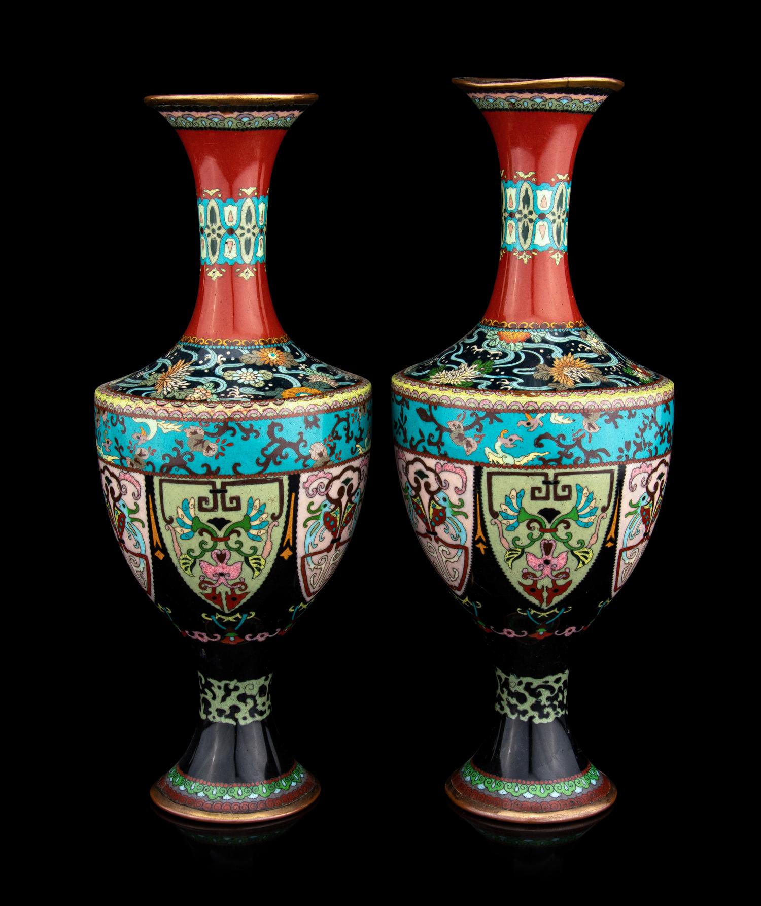 Three Japanese Cloisonne Articles