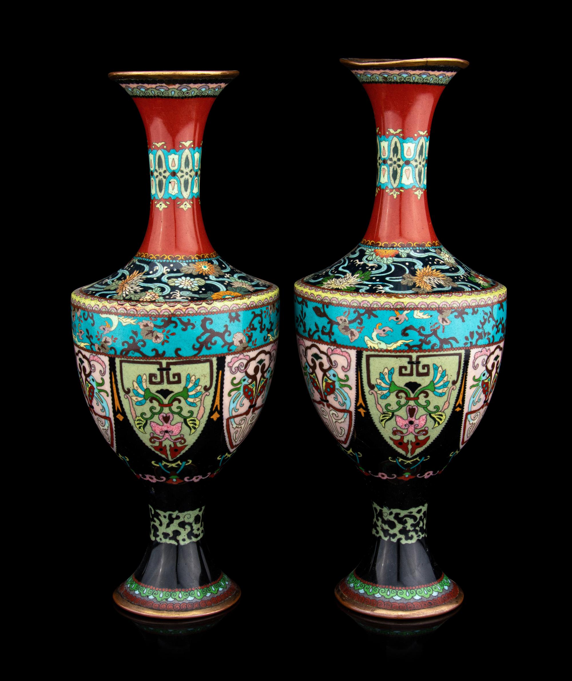 Three Japanese Cloisonne Articles