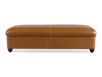 A Contemporary Faux Leather-Upholstered Ottoman