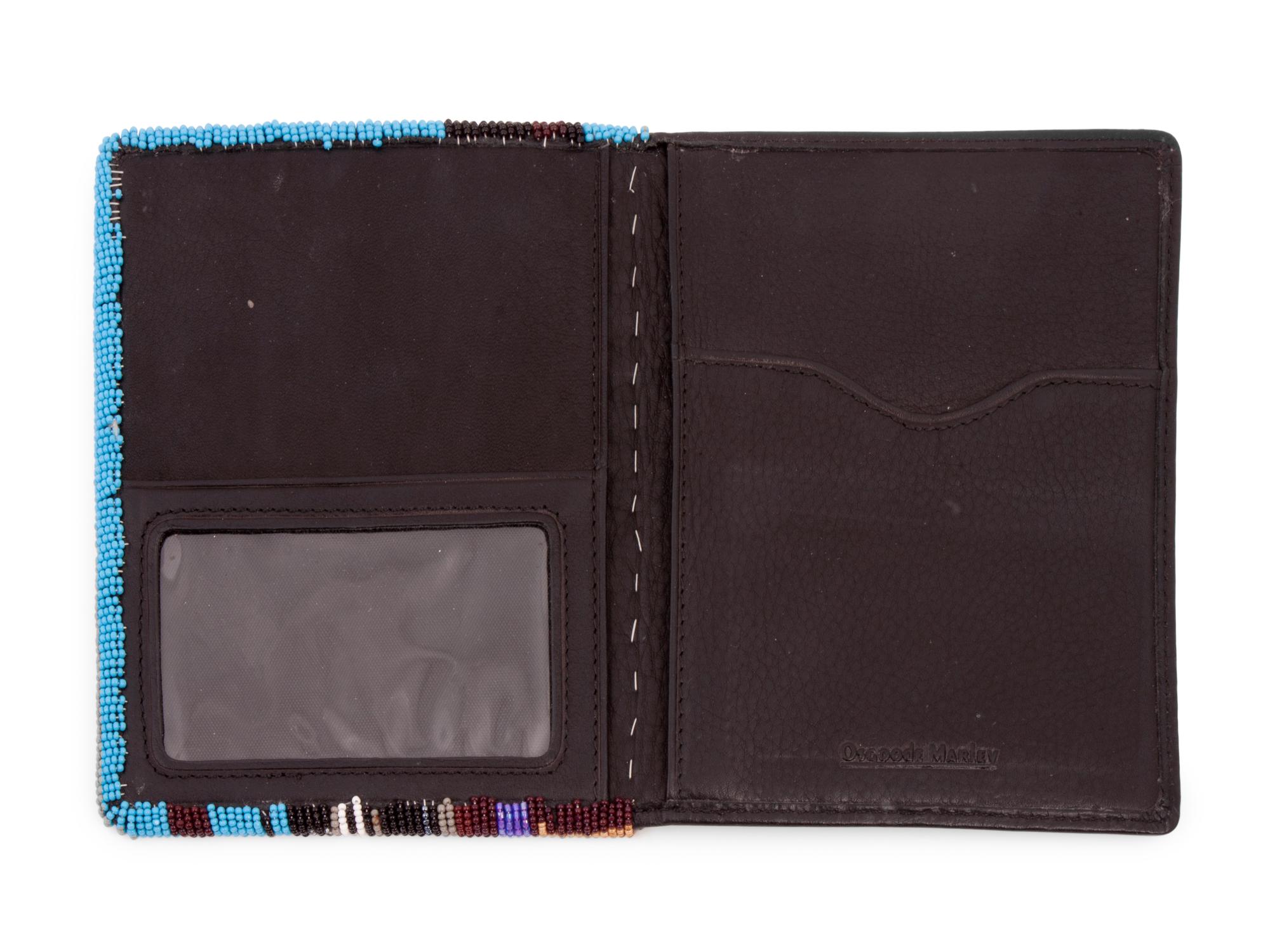 Beaded Leather Wallet, Buffalo Bill