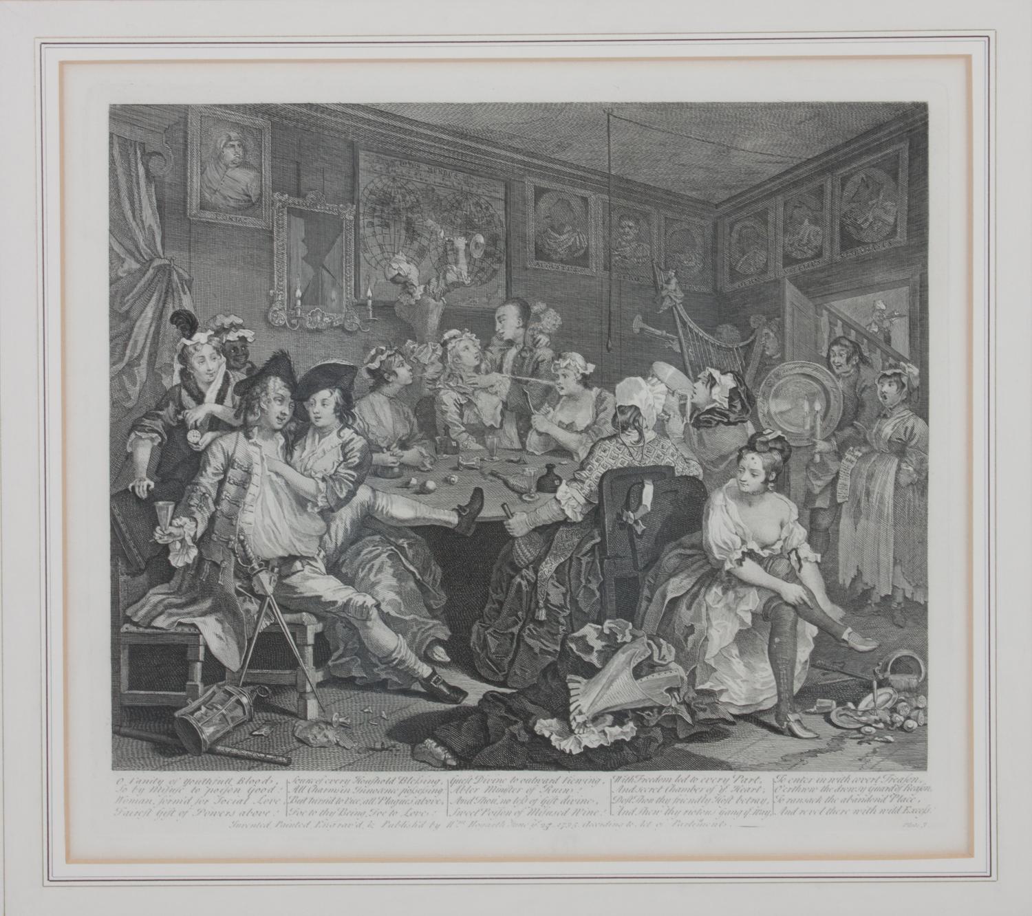 William Hogarth, (British, 1697-1764), The Rake's Progress (plates 1-8)