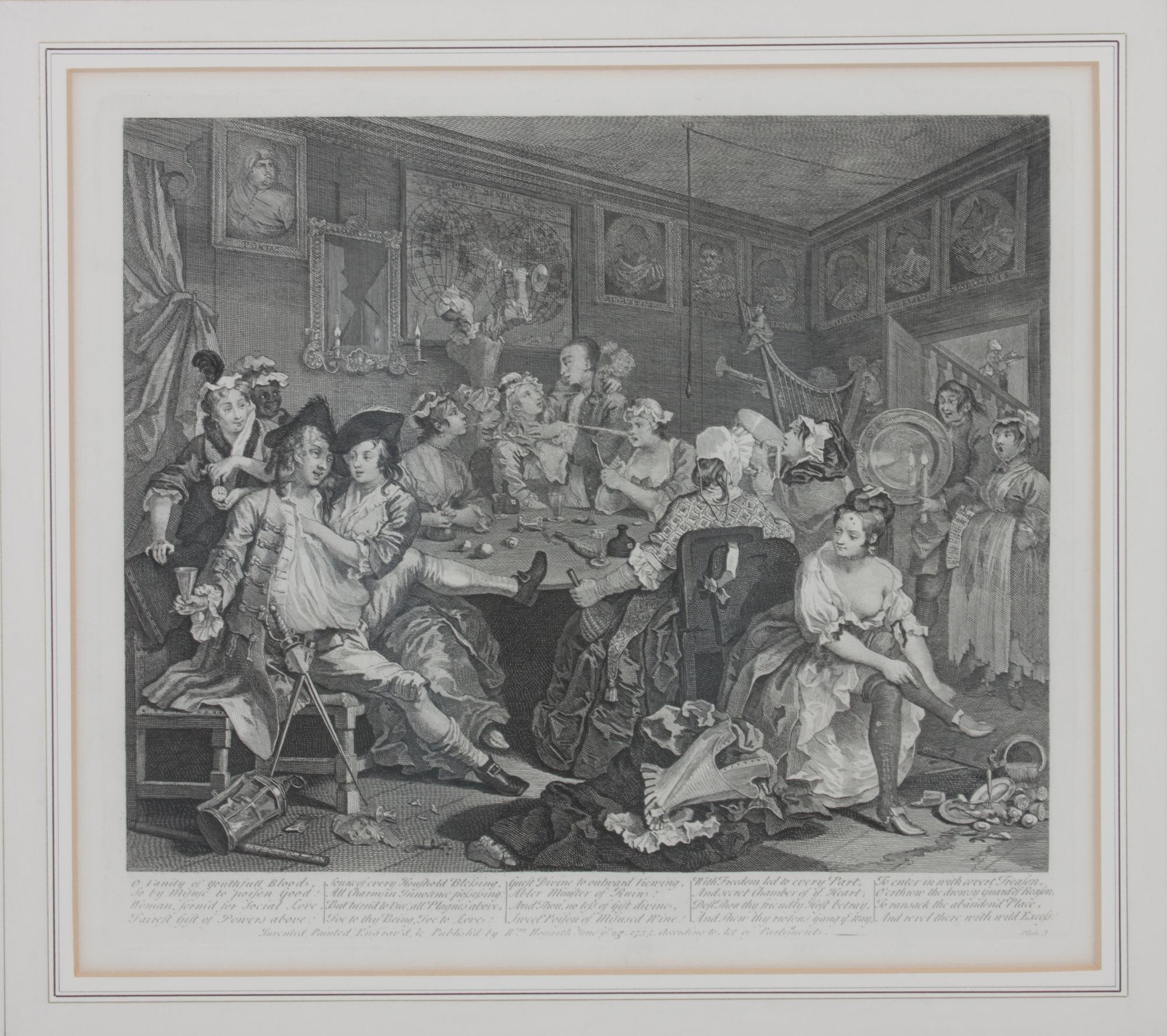 William Hogarth, (British, 1697-1764), The Rake's Progress (plates 1-8)