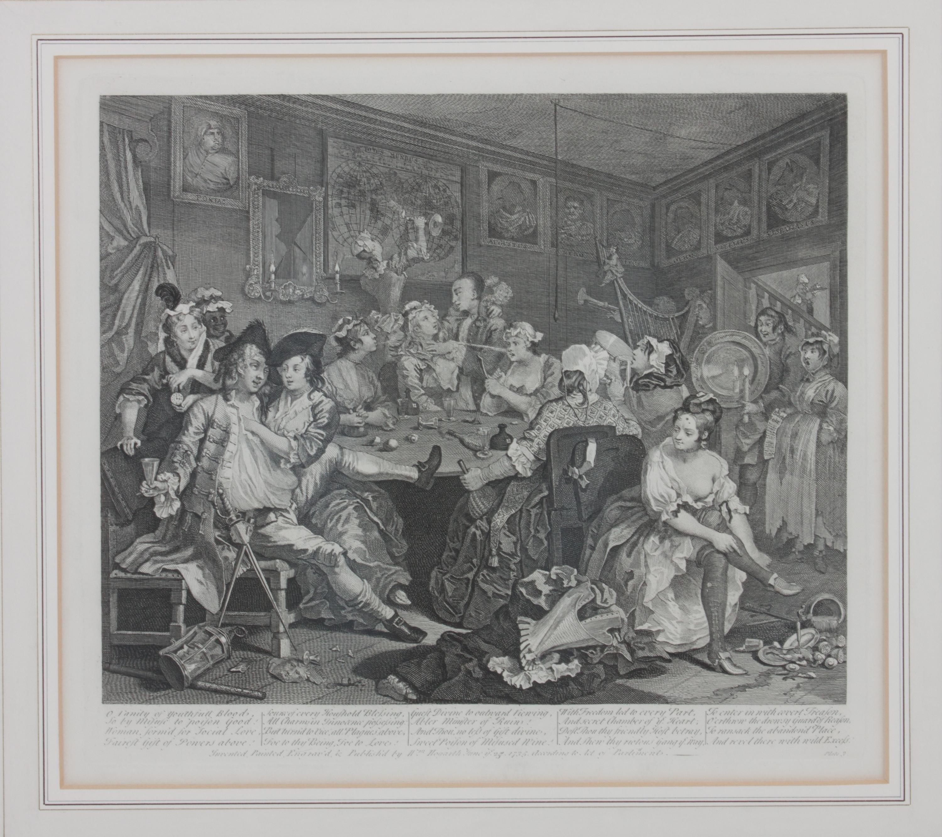 William Hogarth, (British, 1697-1764), The Rake's Progress (plates 1-8)