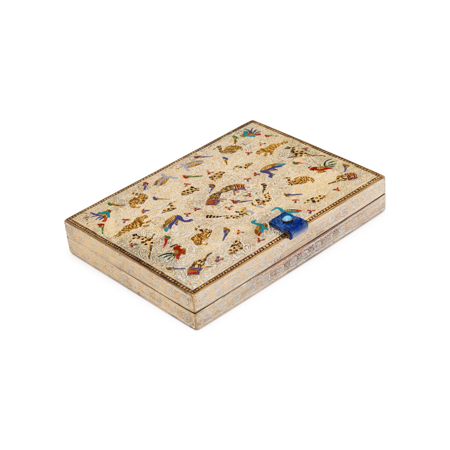 CARTIER, ENAMEL VANITY CASE