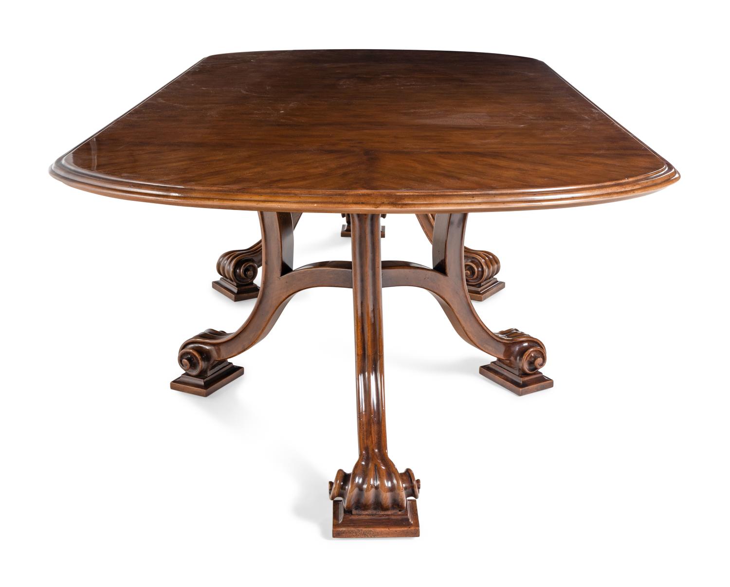A Therien Studios Walnut Volute Dining Table