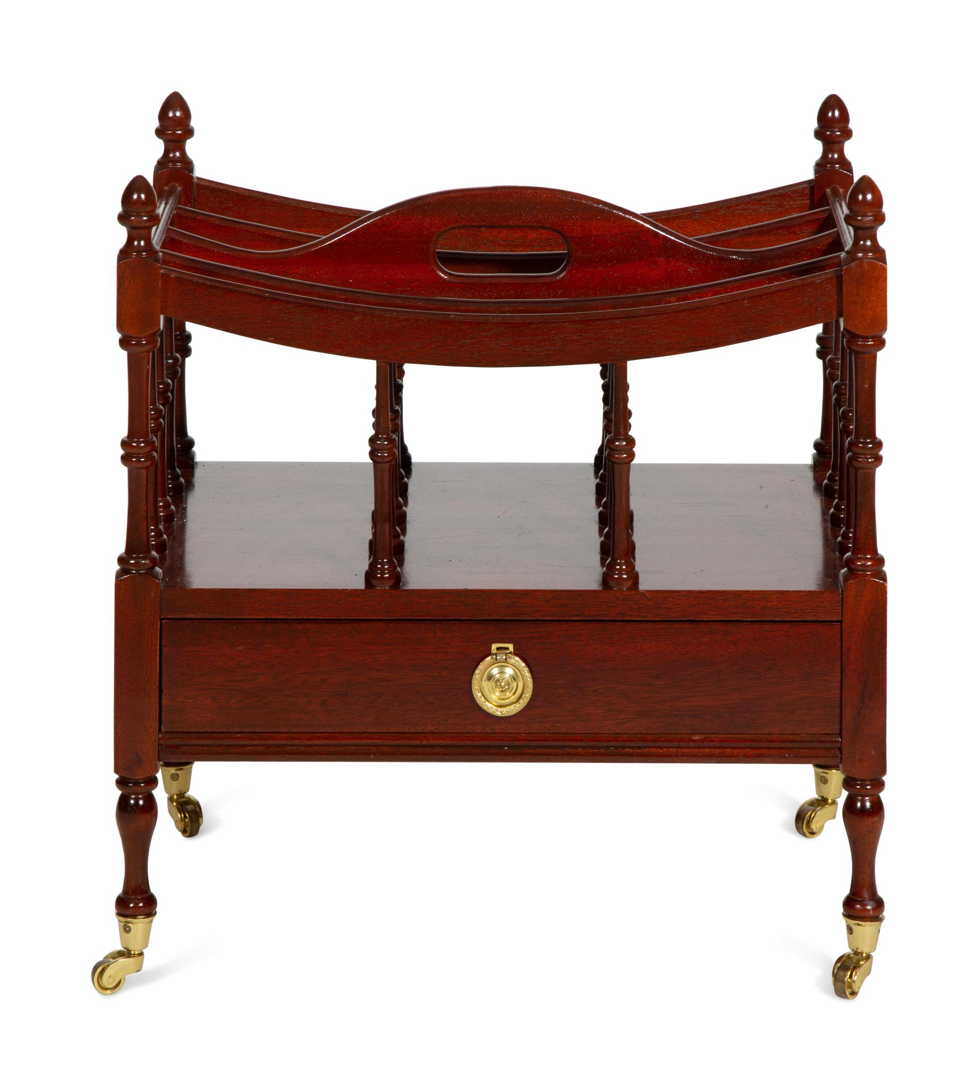 A Turned Mahogany Canterbury