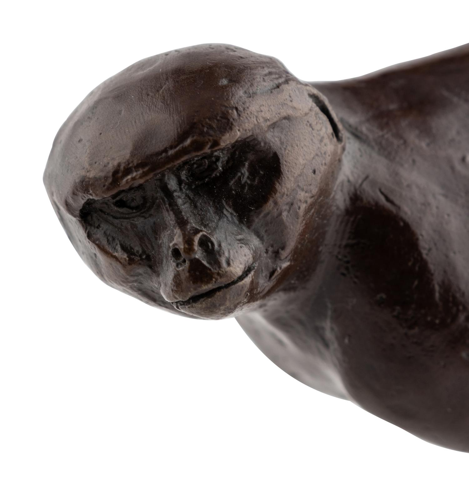 A Pair of Donald Greig Bronze Monkey Figures