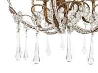 A French Beaded Chandelier in the Style of Maison Baguès