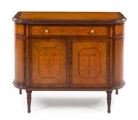 A Louis XVI Style Dining Room Suite Height of china cabinet 64 3/8 inches. — FIRST HALF 20TH CENTURY