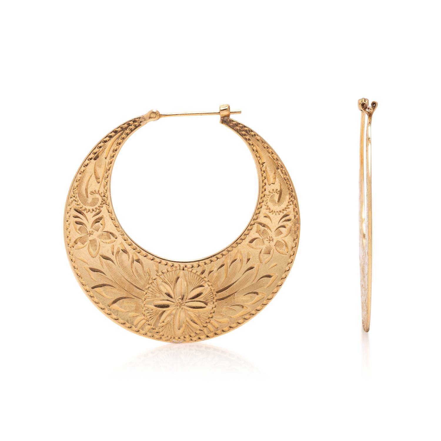 Yellow Gold Hoop Earrings