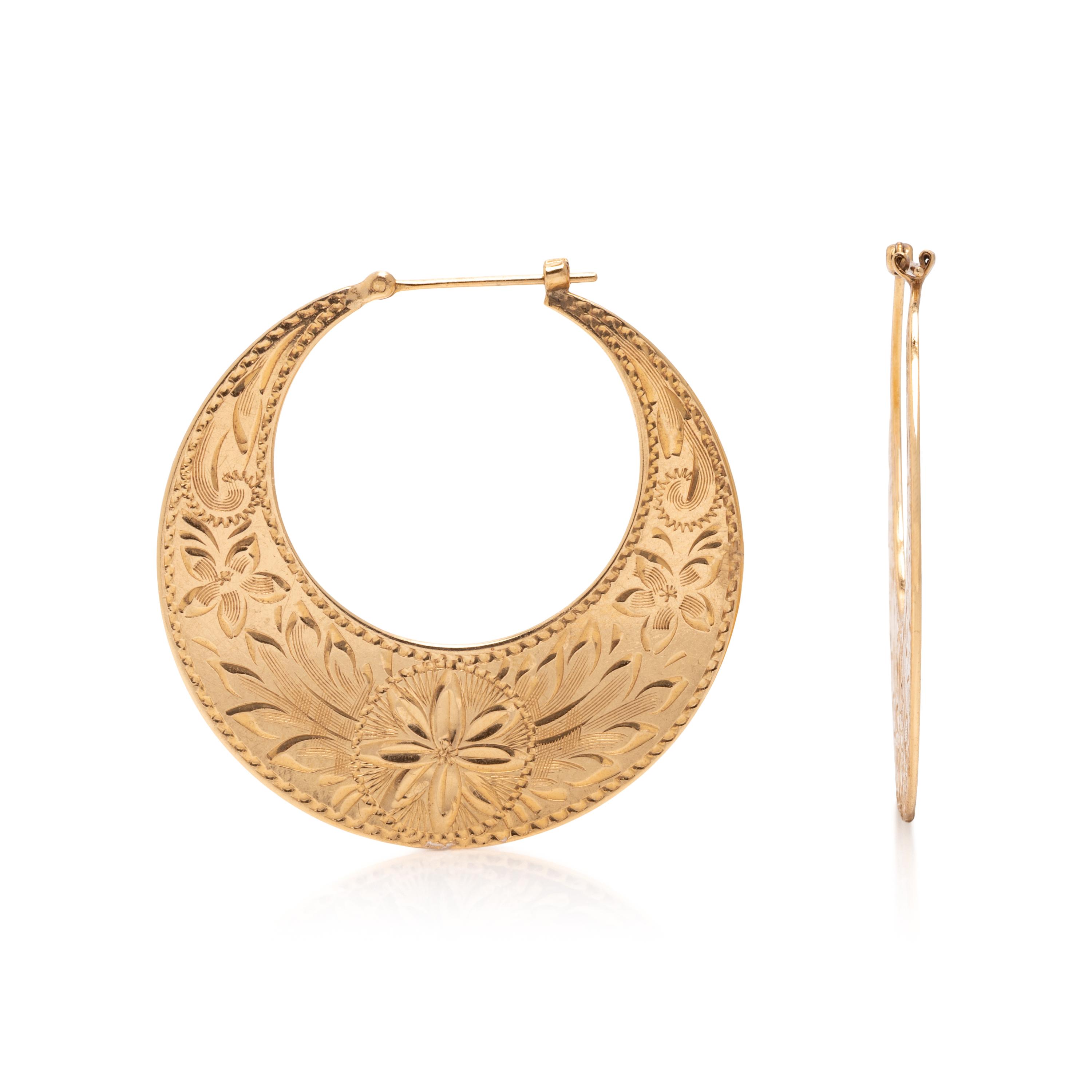 Yellow Gold Hoop Earrings
