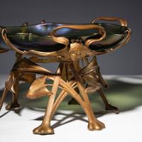 Art Nouveau dish with mount Austria, c. 1902