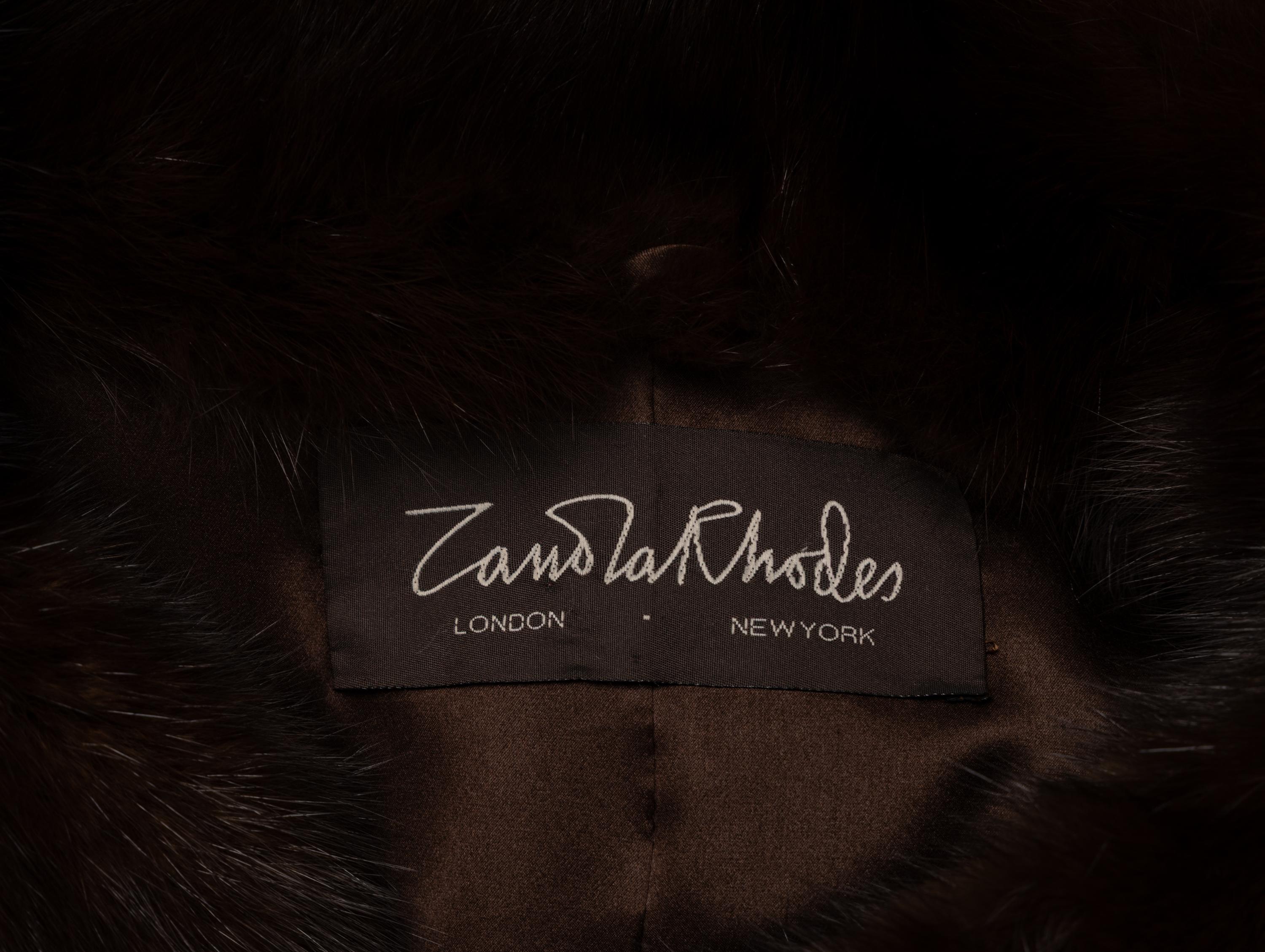 Zandra Rhodes, Russian Sable Fur Short Jacket