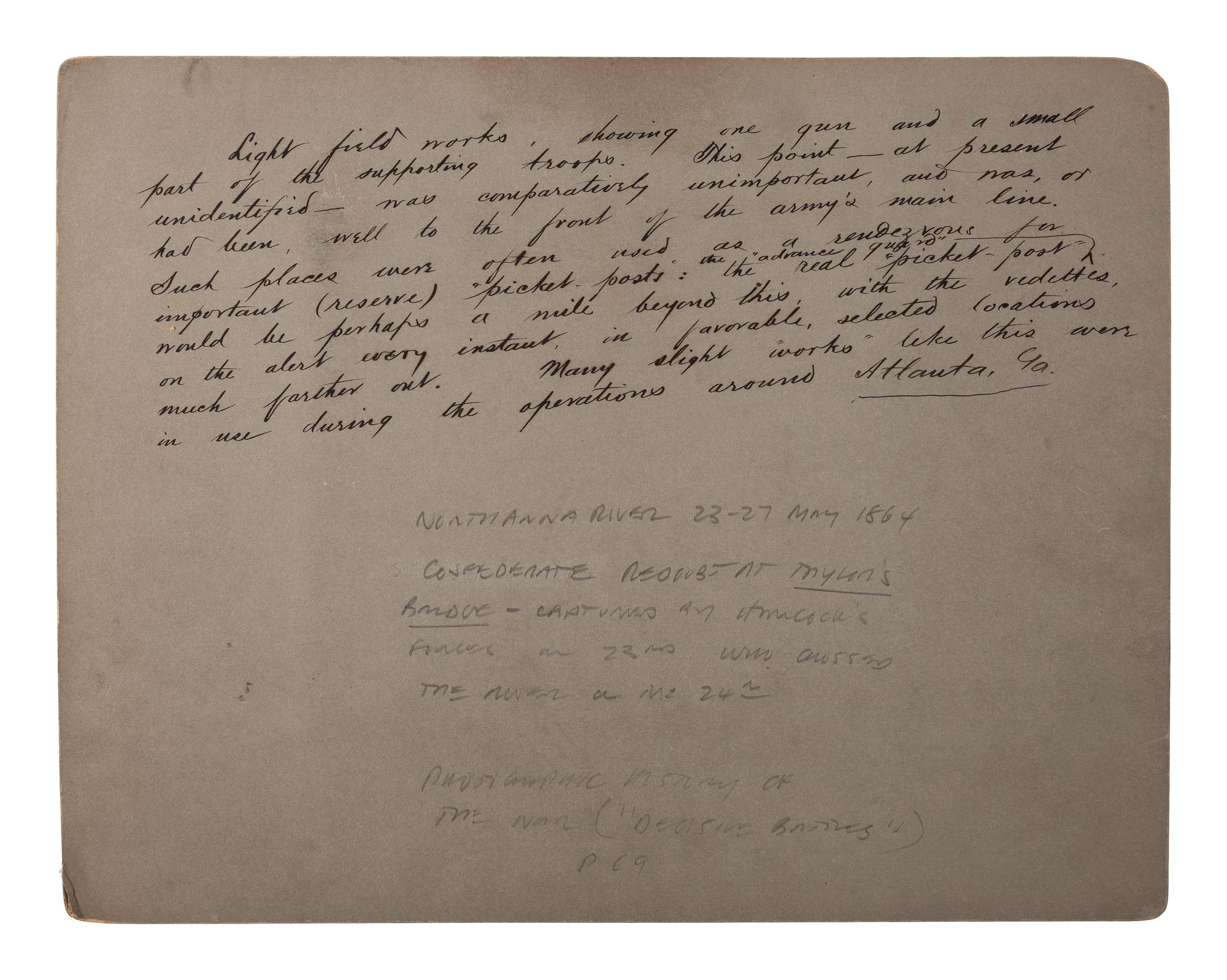 [CIVIL WAR]. A group of 2 photographs with Civil War subject matter, incl. General Ferrero with officers of the IX Corps at Petersburg and Union troops occupying a Confederate redoubt on the North Anna River.