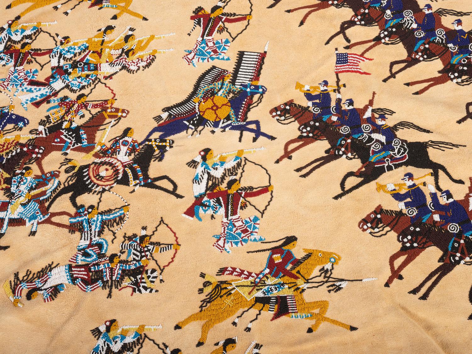 Contemporary Beaded Battle Scene