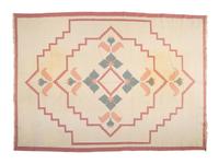 An American Woven Rug and Runner