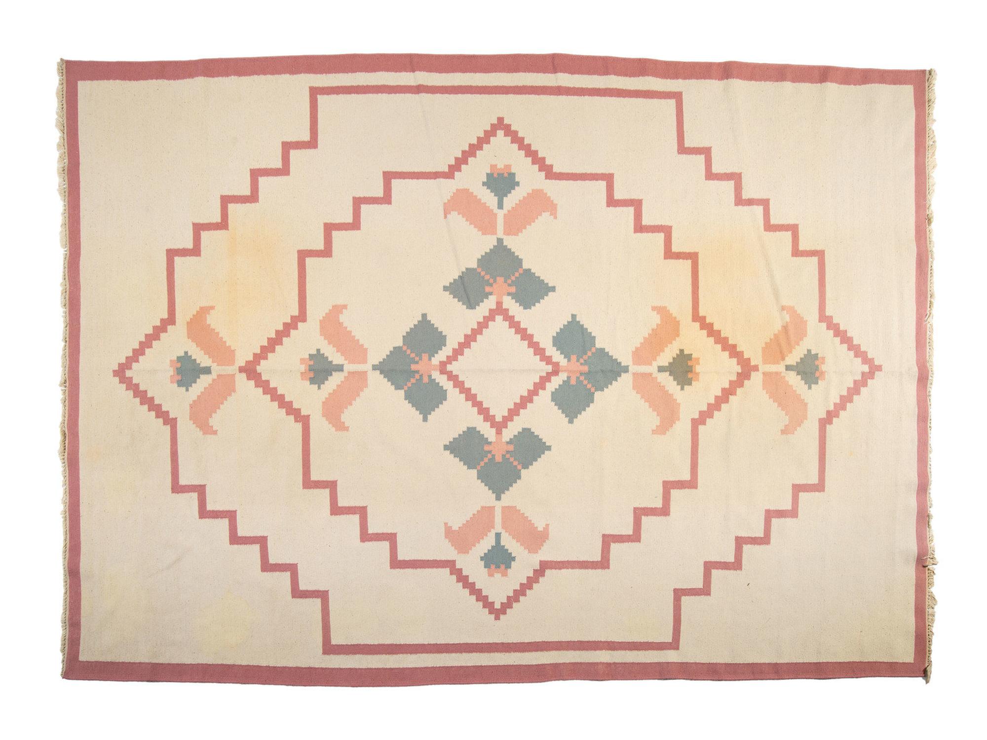 An American Woven Rug and Runner