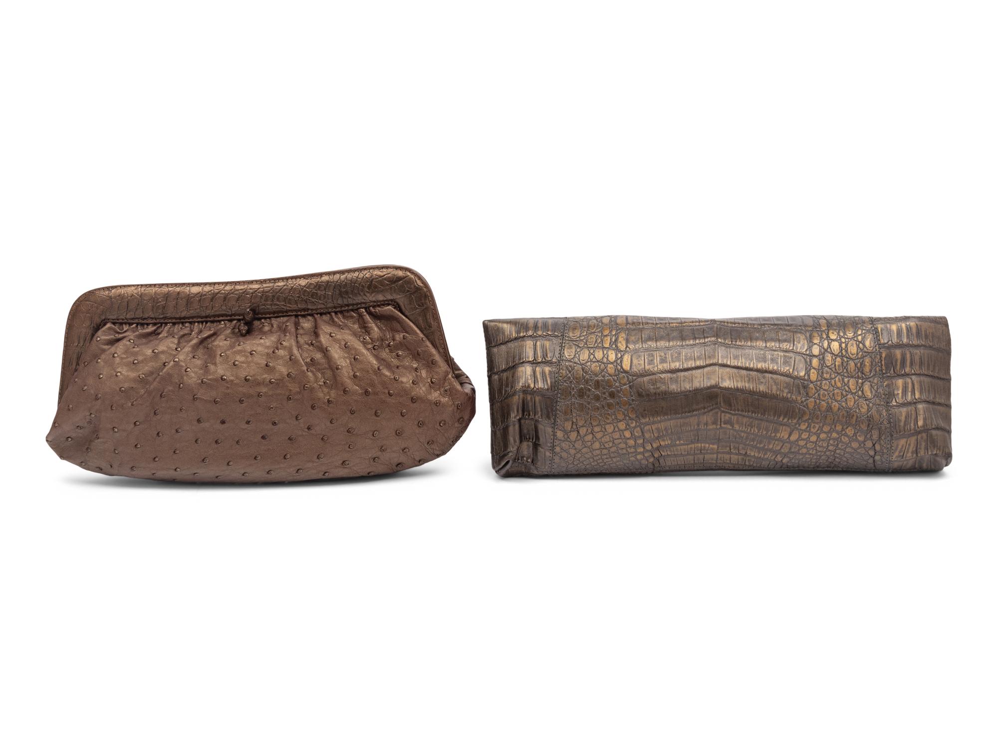 Two Nancy Gonzalez Exotic Skin Clutches