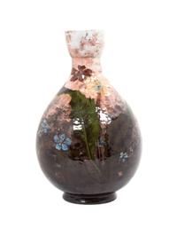 A Hand Painted Haviland Limoges Terra Cotta Vase Height 13 1/4 inches. — LATE 19TH CENTURY