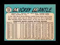 A 1965 Topps Mickey Mantle Baseball Card No. 350