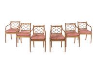 A Set of Six George III Painted Armchairs