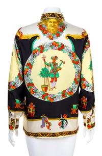 A Gianni Versace Silk Print Shirt, Size 42.