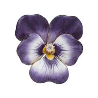 ANTIQUE, ENAMEL AND DIAMOND PANSY PENDANT/BROOCH