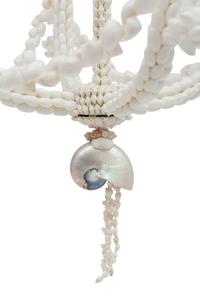 A Grotto Style Shell-Encrusted Four-Light Chandelier