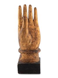 A Folk Art Carved Hand