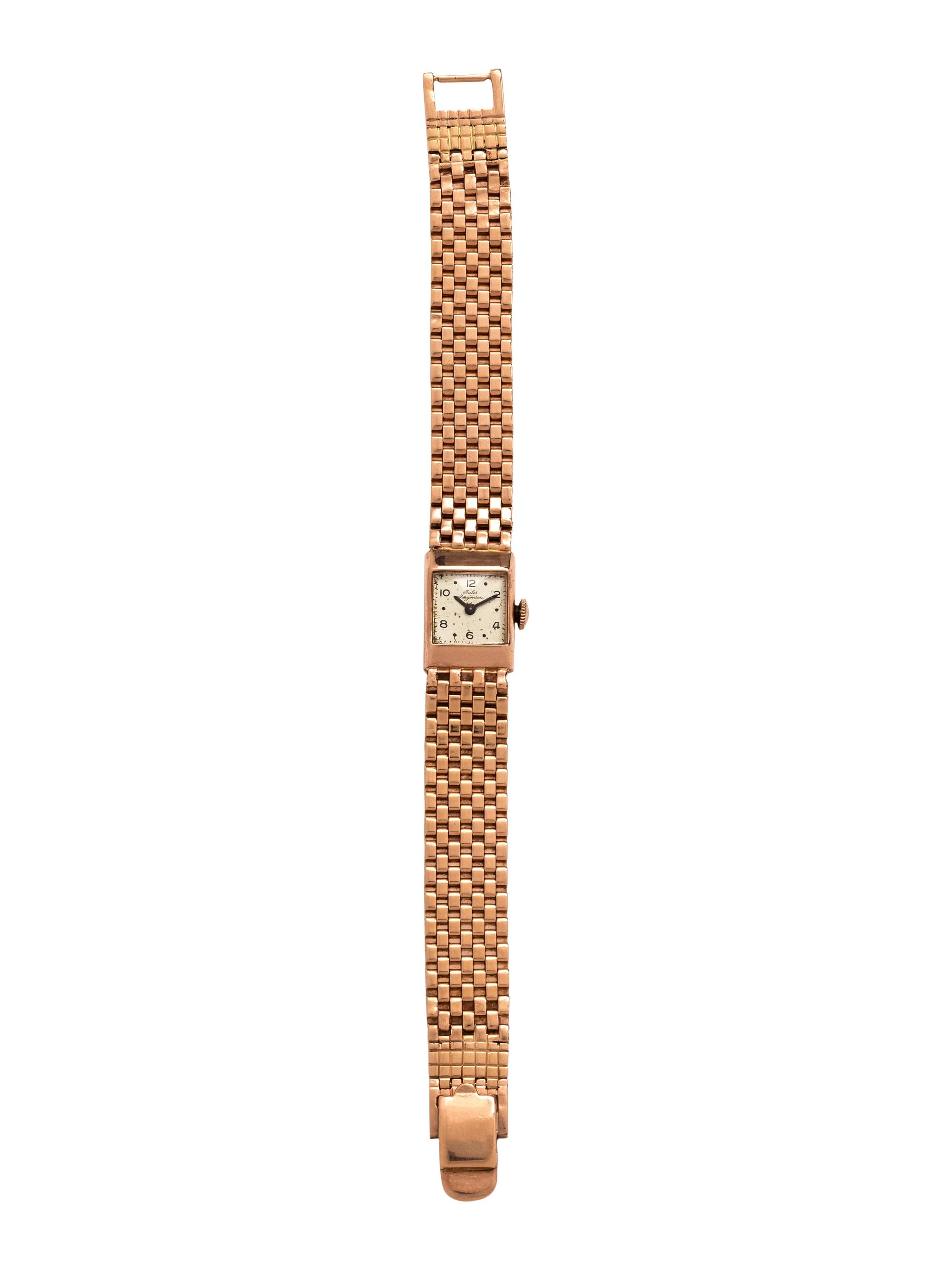 JULES JURGENSEN, 14K ROSE GOLD WRISTWATCH