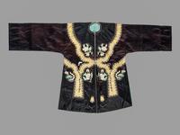 Two Chinese Embroidered Silk Lady's Robes