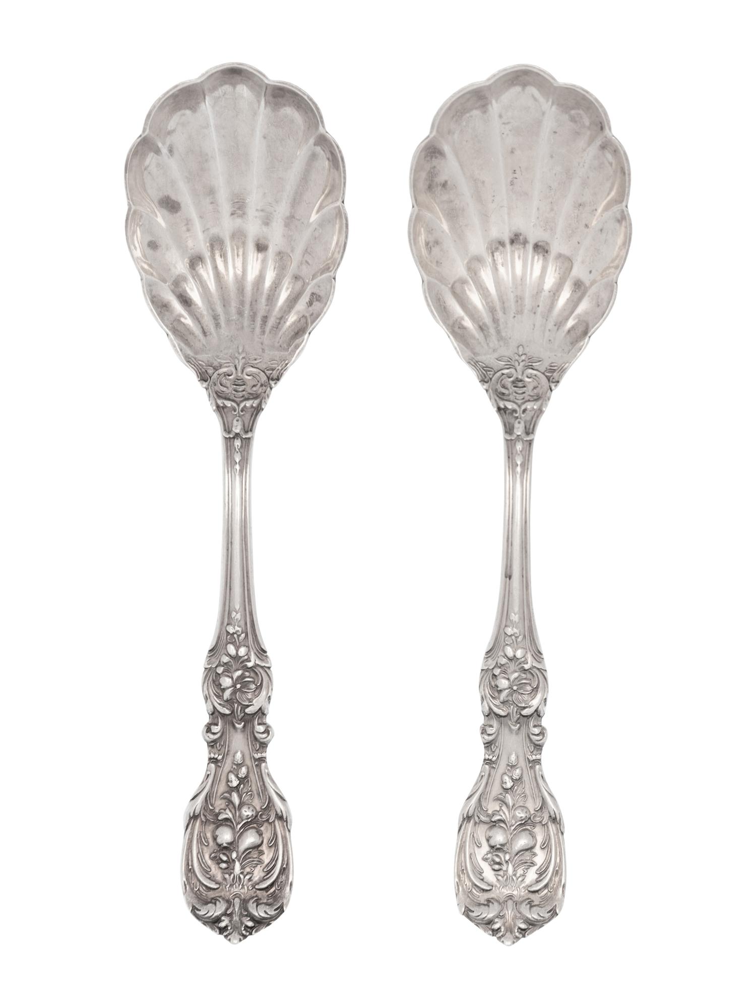 A Pair of Reed & Barton Francis I Silver Sugar Spoons