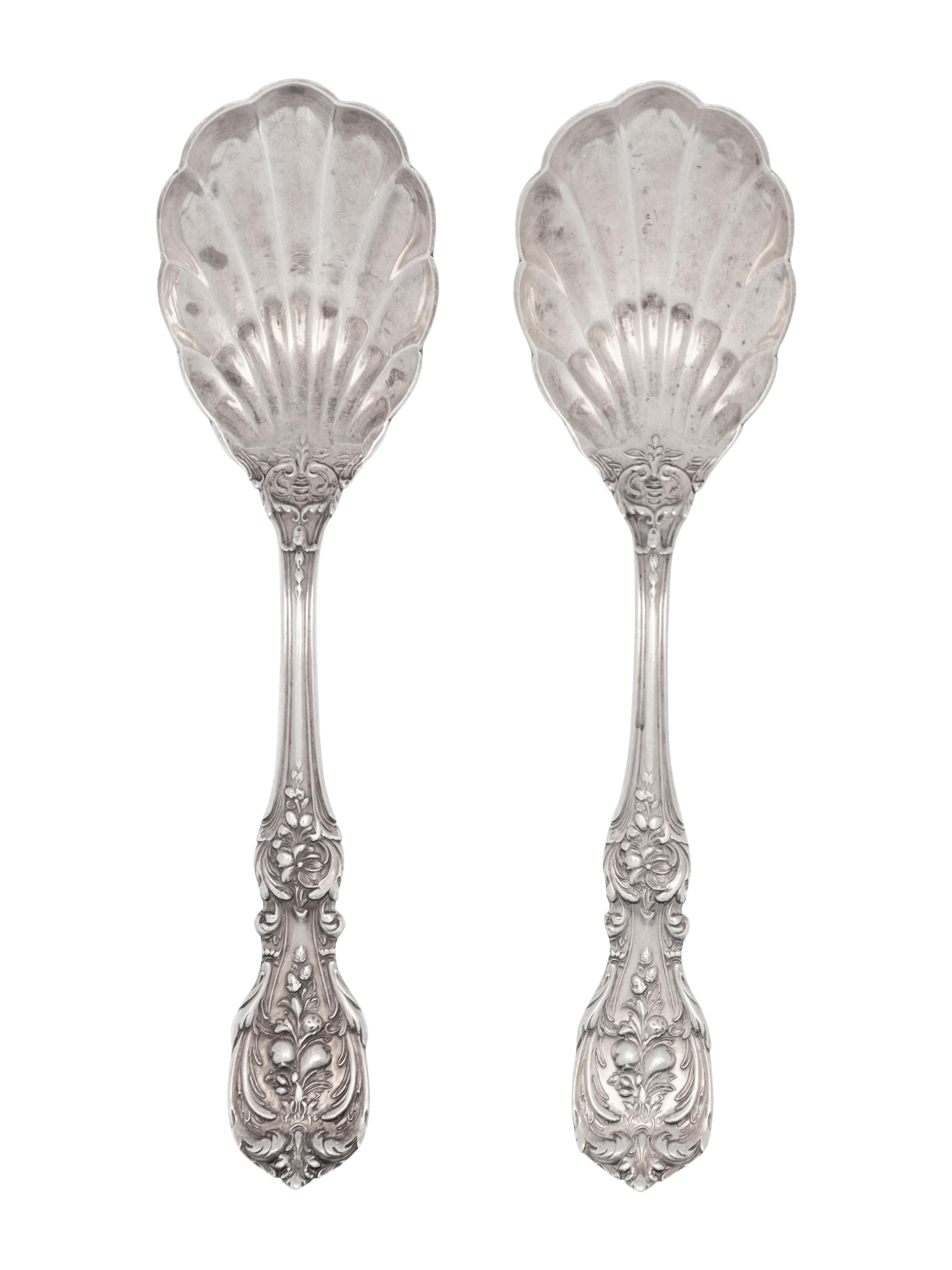 A Pair of Reed & Barton Francis I Silver Sugar Spoons