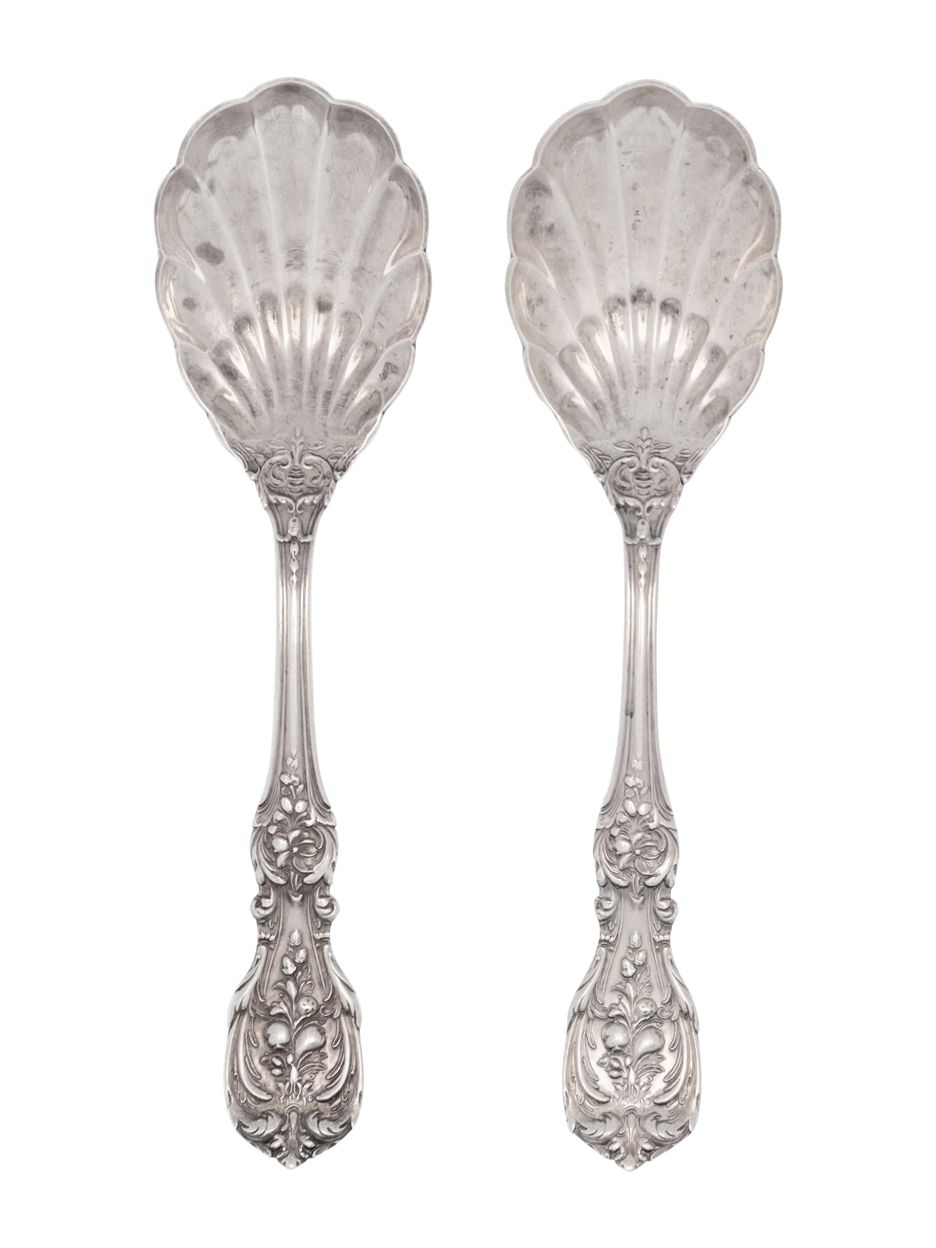 A Pair of Reed & Barton Francis I Silver Sugar Spoons
