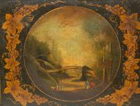 A French Tôle Peinte Oval Planter and a Pierced Gallery Tray