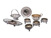 Eight English Silver Table Wares