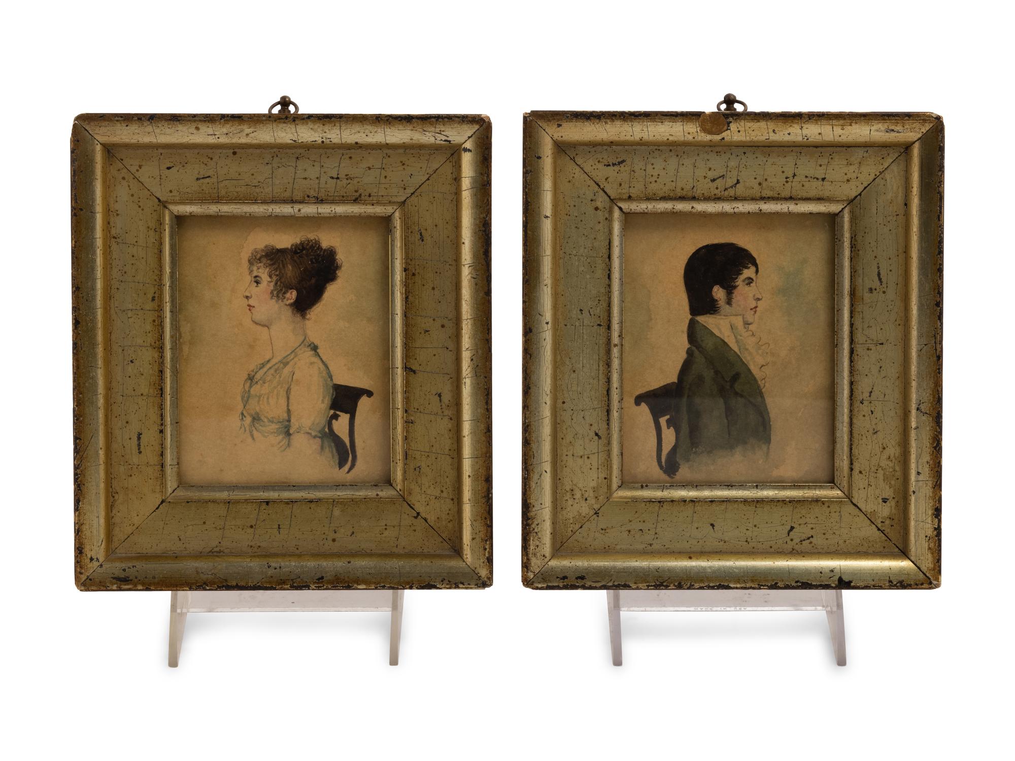 A Pair of Portrait Miniatures by Patty Hodgkins