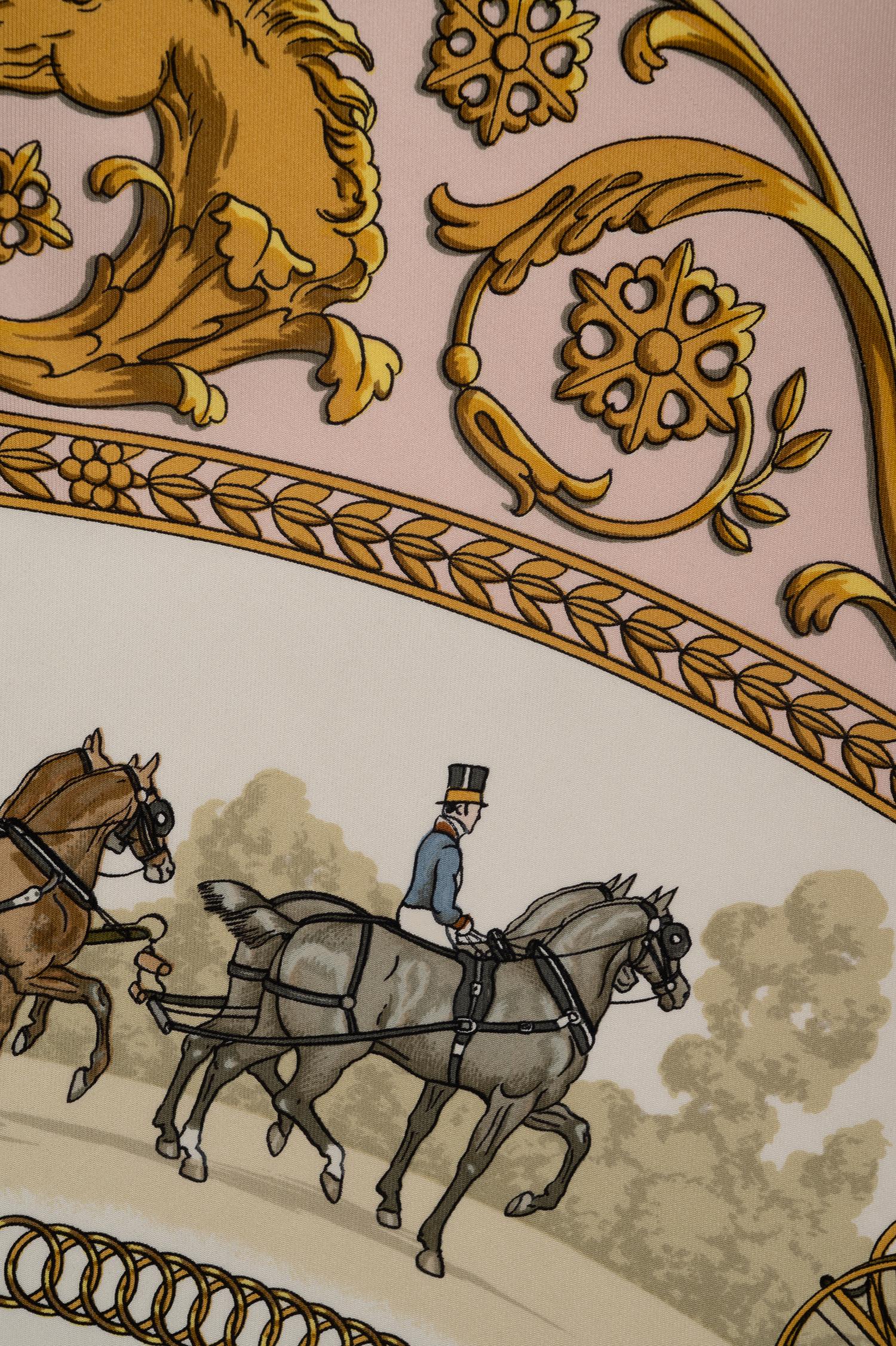 Four Silk Scarves: Two Hermès and Two Gucci