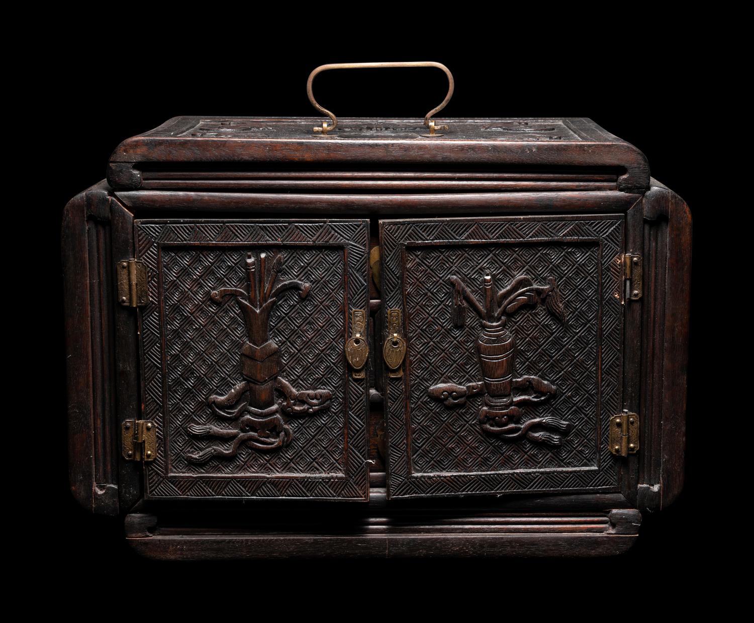 A Chinese Carved Rosewood Chest